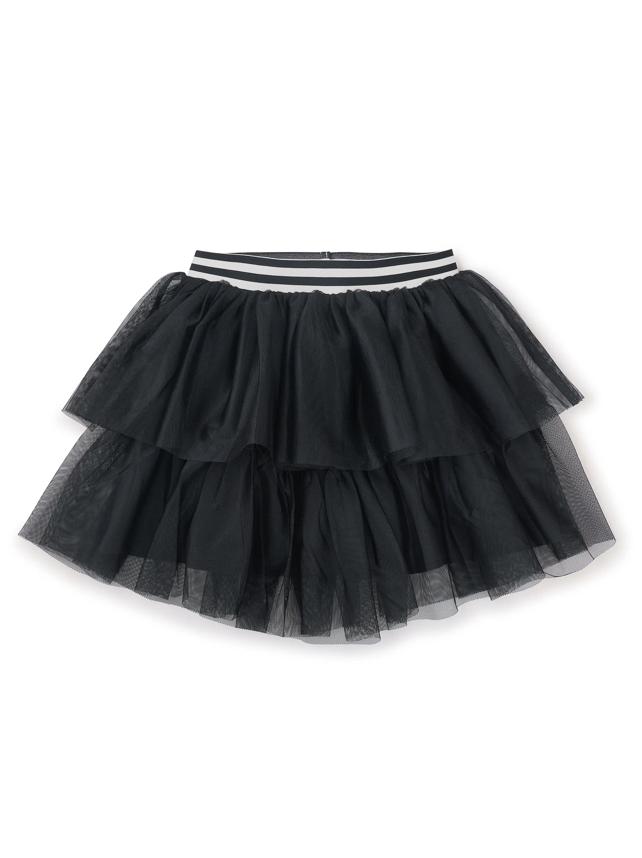 Tiered Tulle Skirt in Black