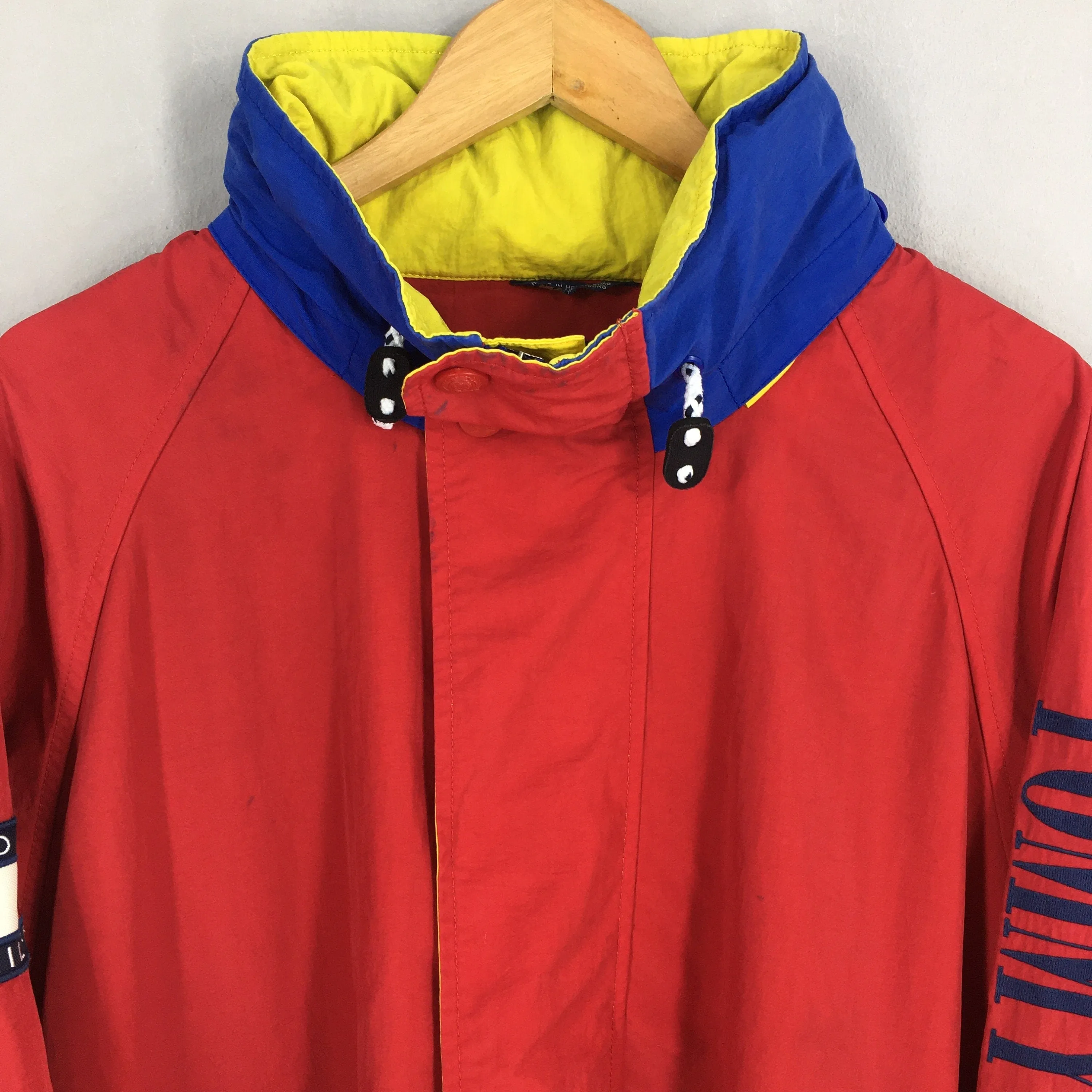 Tommy Hilfiger Red Windbreaker Jacket Large