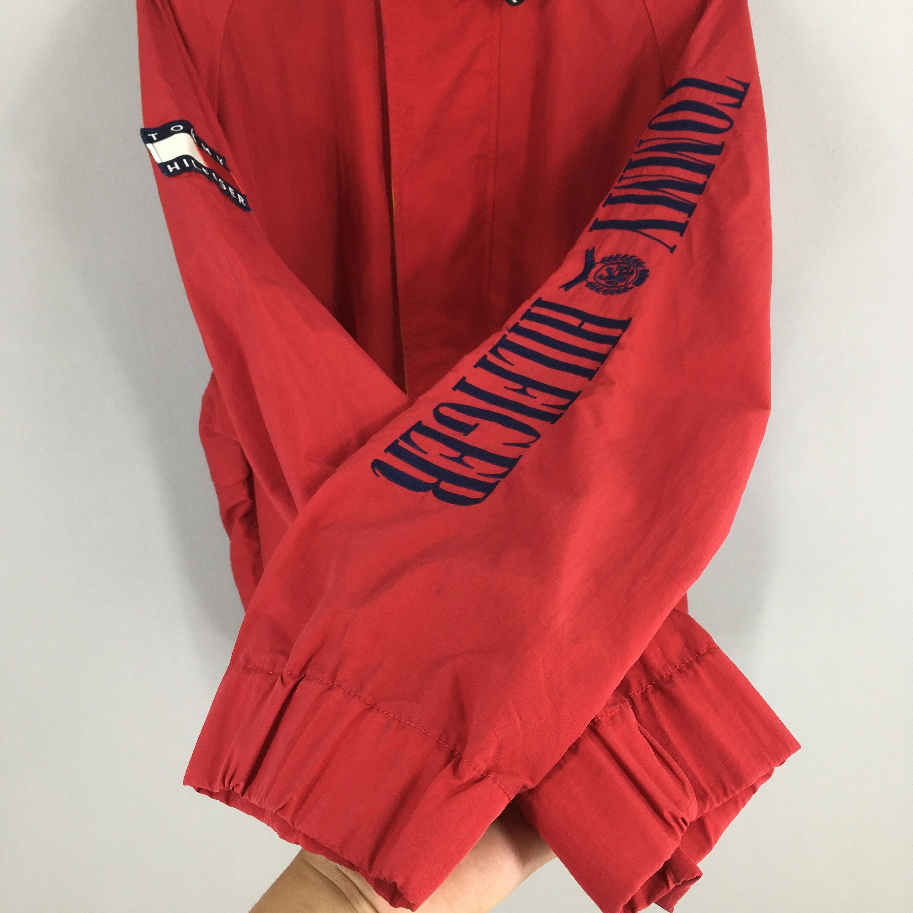 Tommy Hilfiger Red Windbreaker Jacket Large