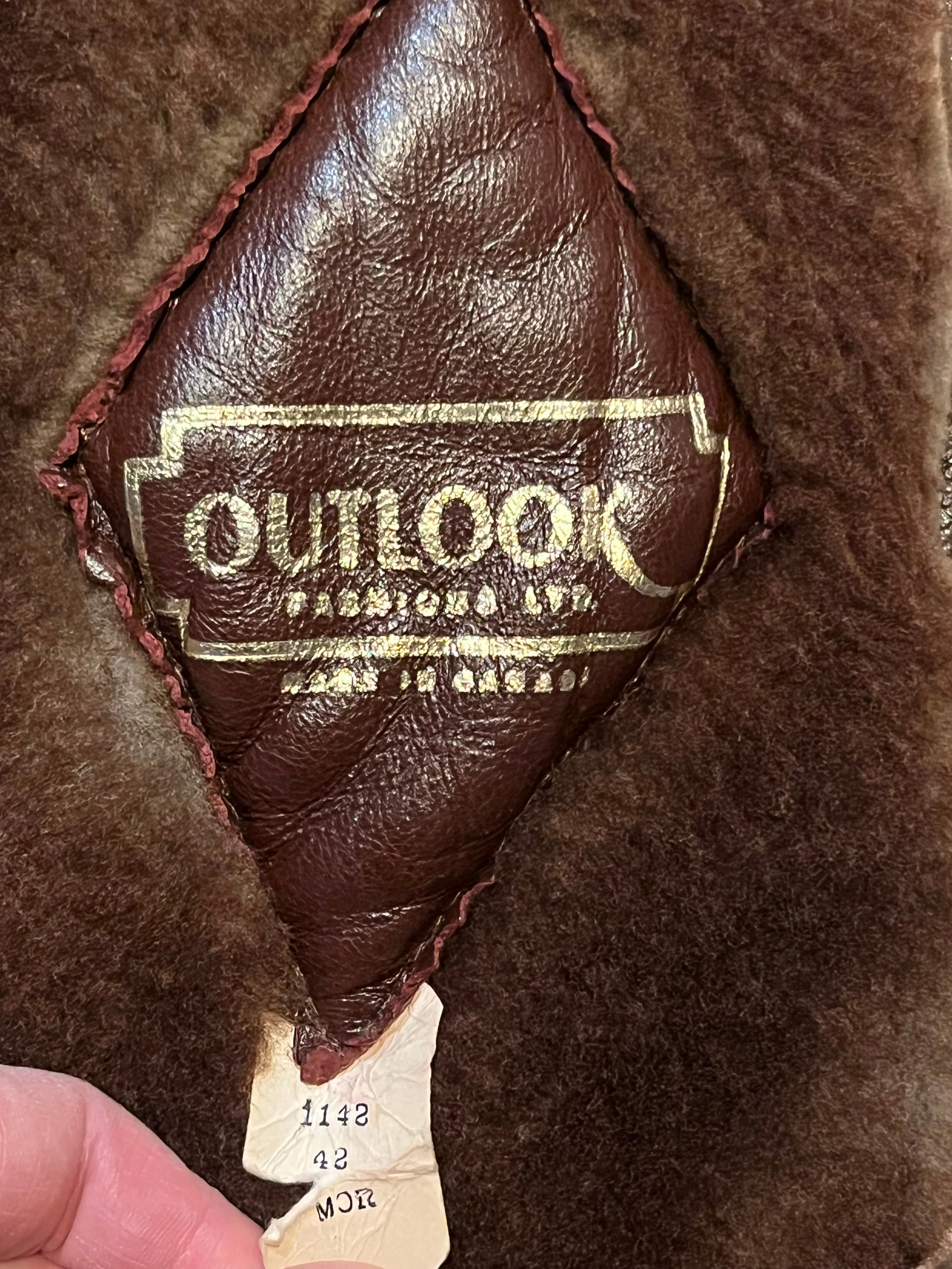 Vintage Outlook Fashions LTD Shearling Bomber Jacket, Made in Canada, Chest 42”