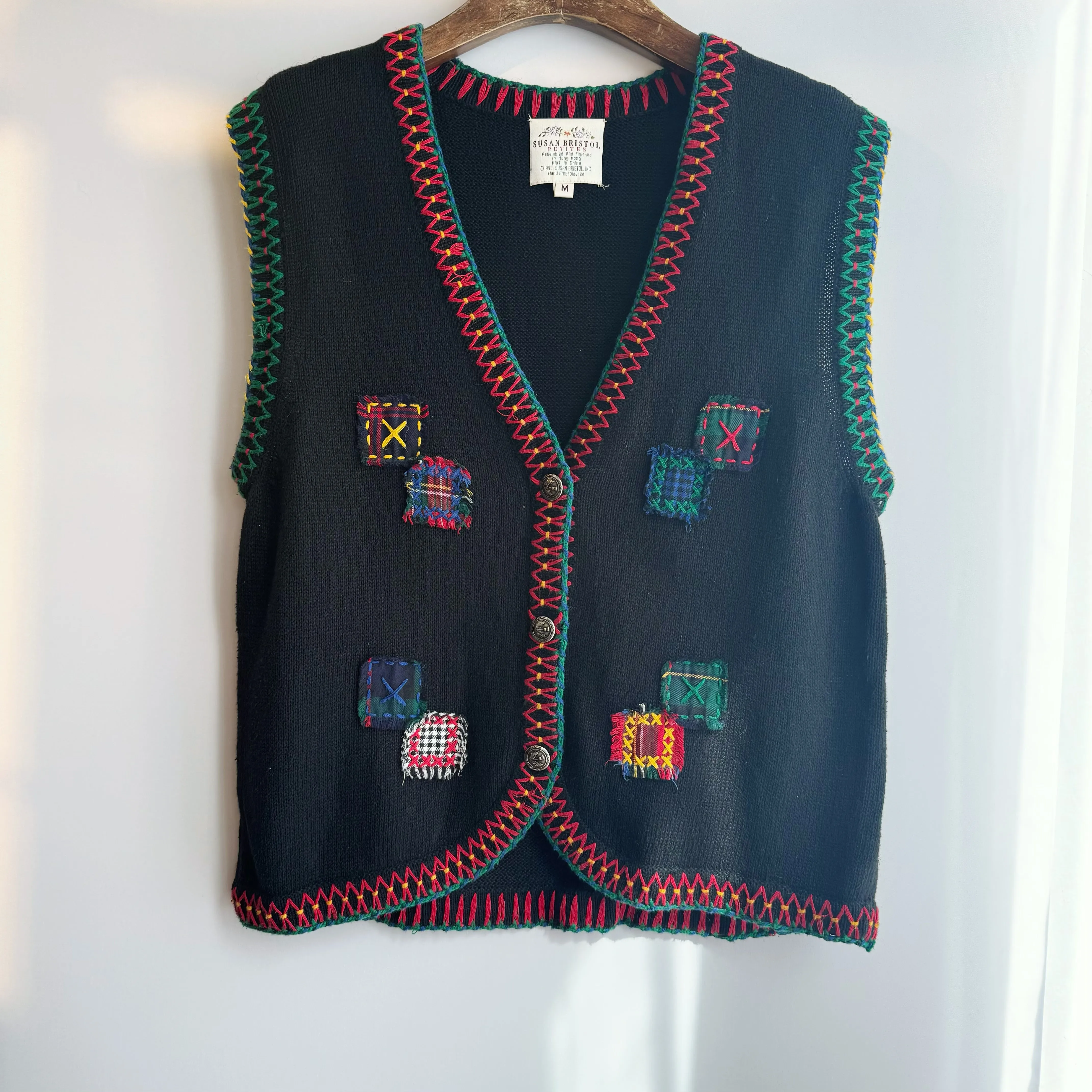 Vintage Patchwork Knitted Vest