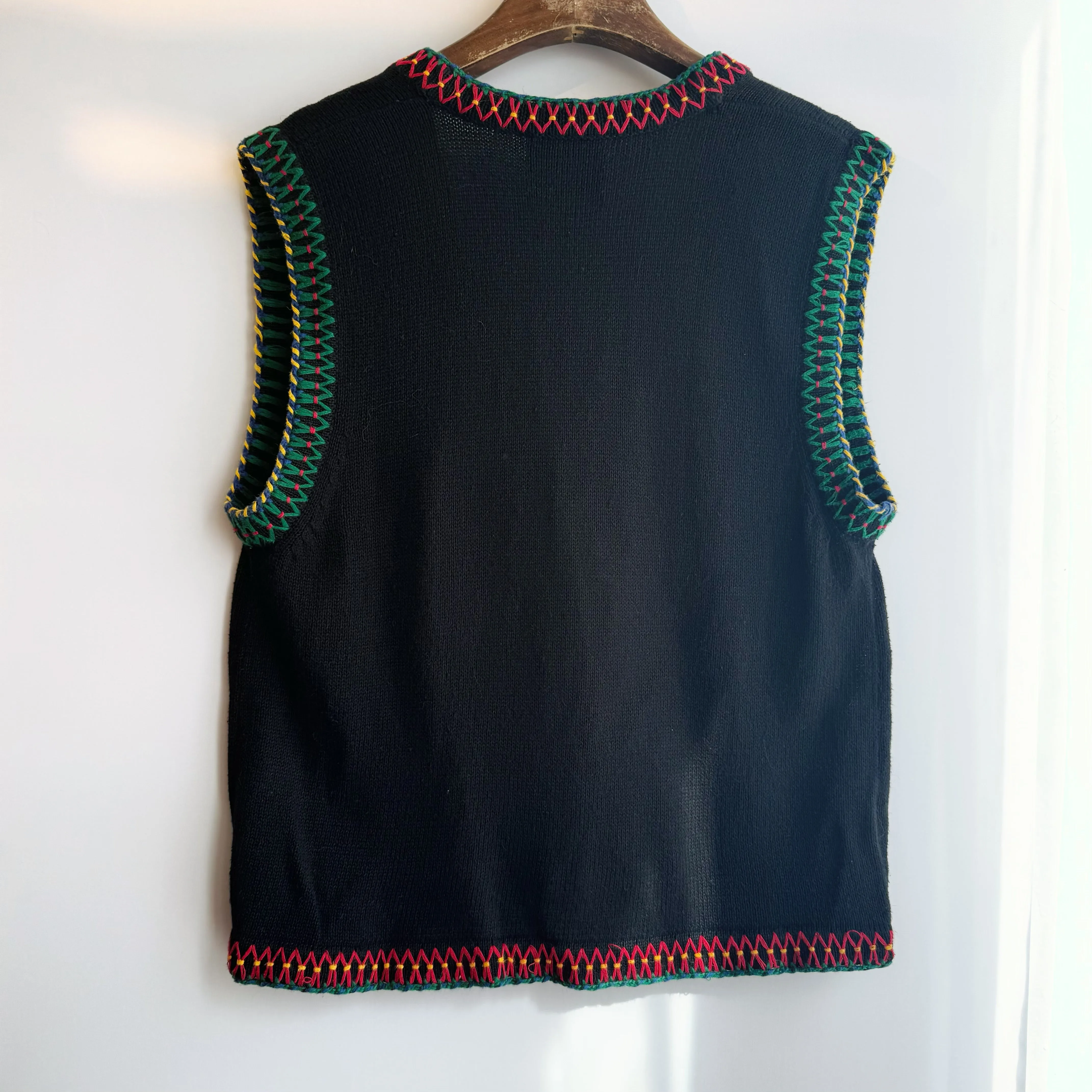 Vintage Patchwork Knitted Vest