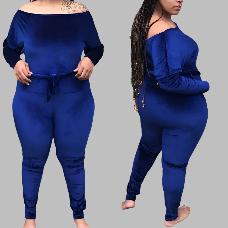 WOMEN "Velvet Stretch Jumpsuit"