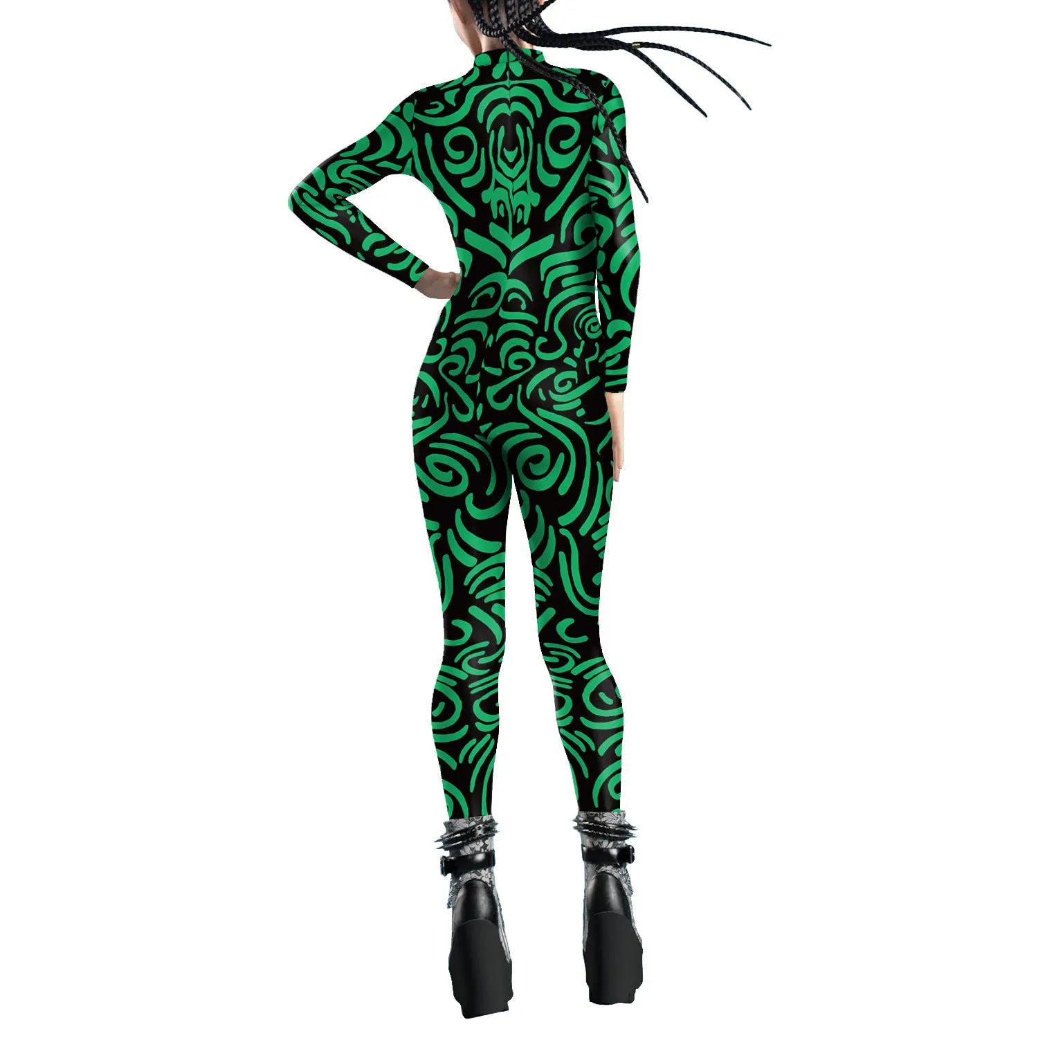 Women's Geometric Digital Printing One-piece Breathable Jumpsuit