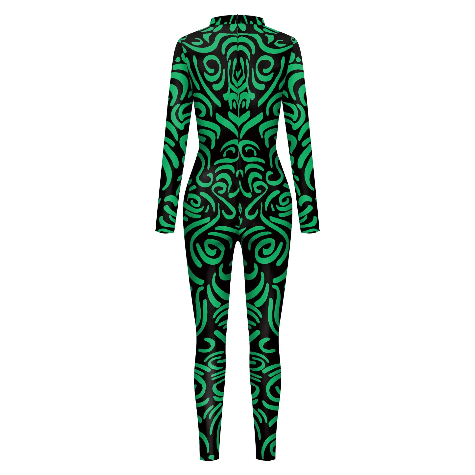 Women's Geometric Digital Printing One-piece Breathable Jumpsuit