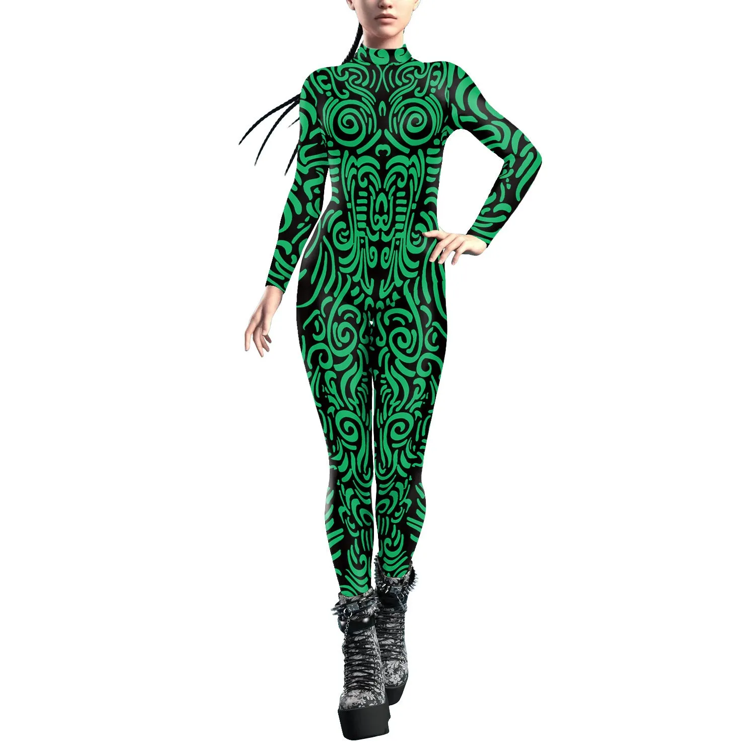 Women's Geometric Digital Printing One-piece Breathable Jumpsuit