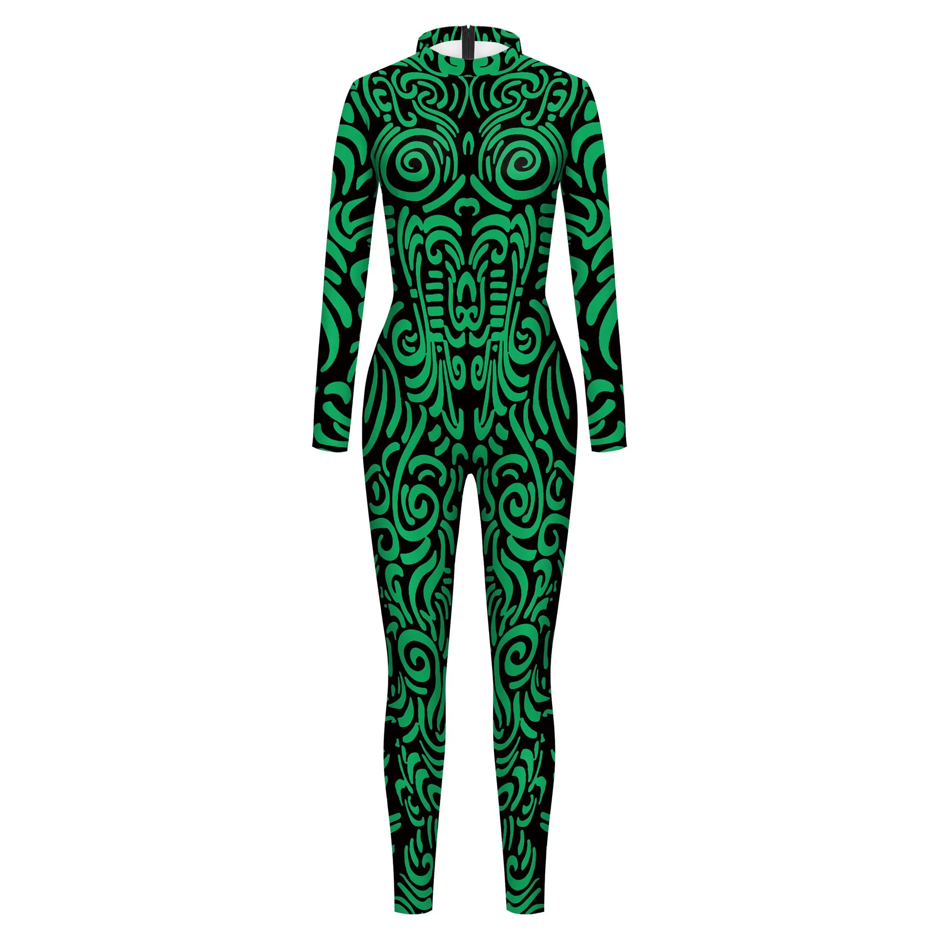 Women's Geometric Digital Printing One-piece Breathable Jumpsuit