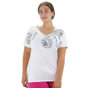 Women's Graphic Short Sleeve Top,White