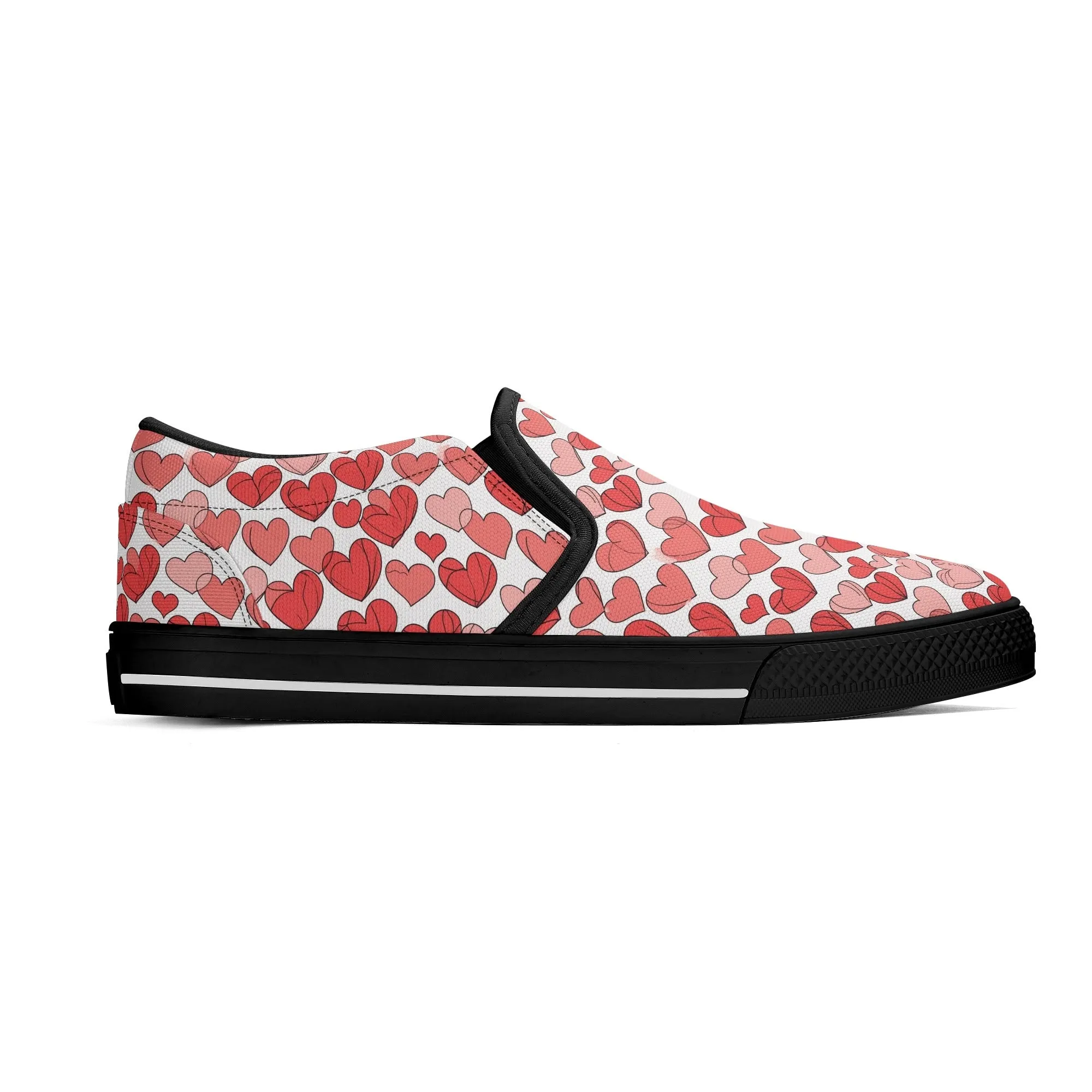 Womens Little Hearts Rubber Slip On Shoes