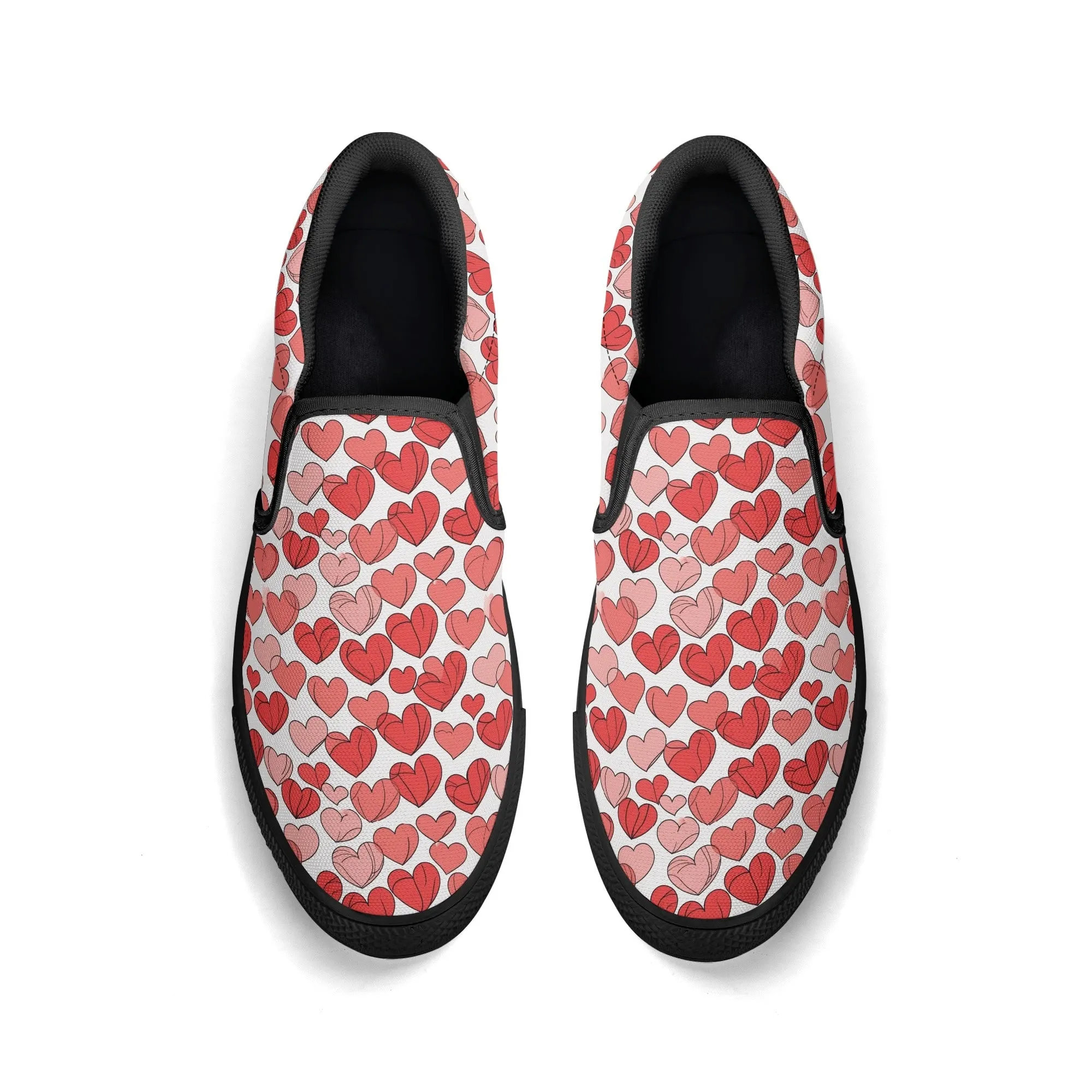 Womens Little Hearts Rubber Slip On Shoes