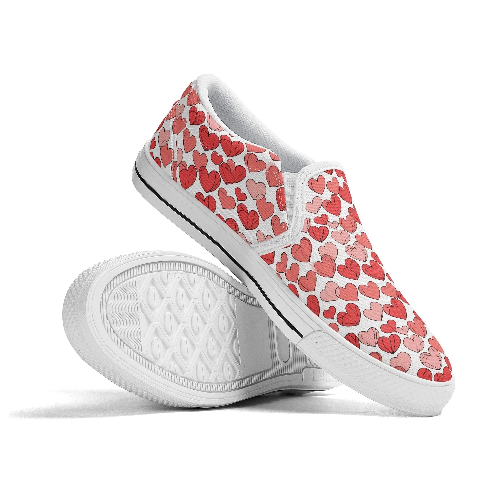 Womens Little Hearts Rubber Slip On Shoes