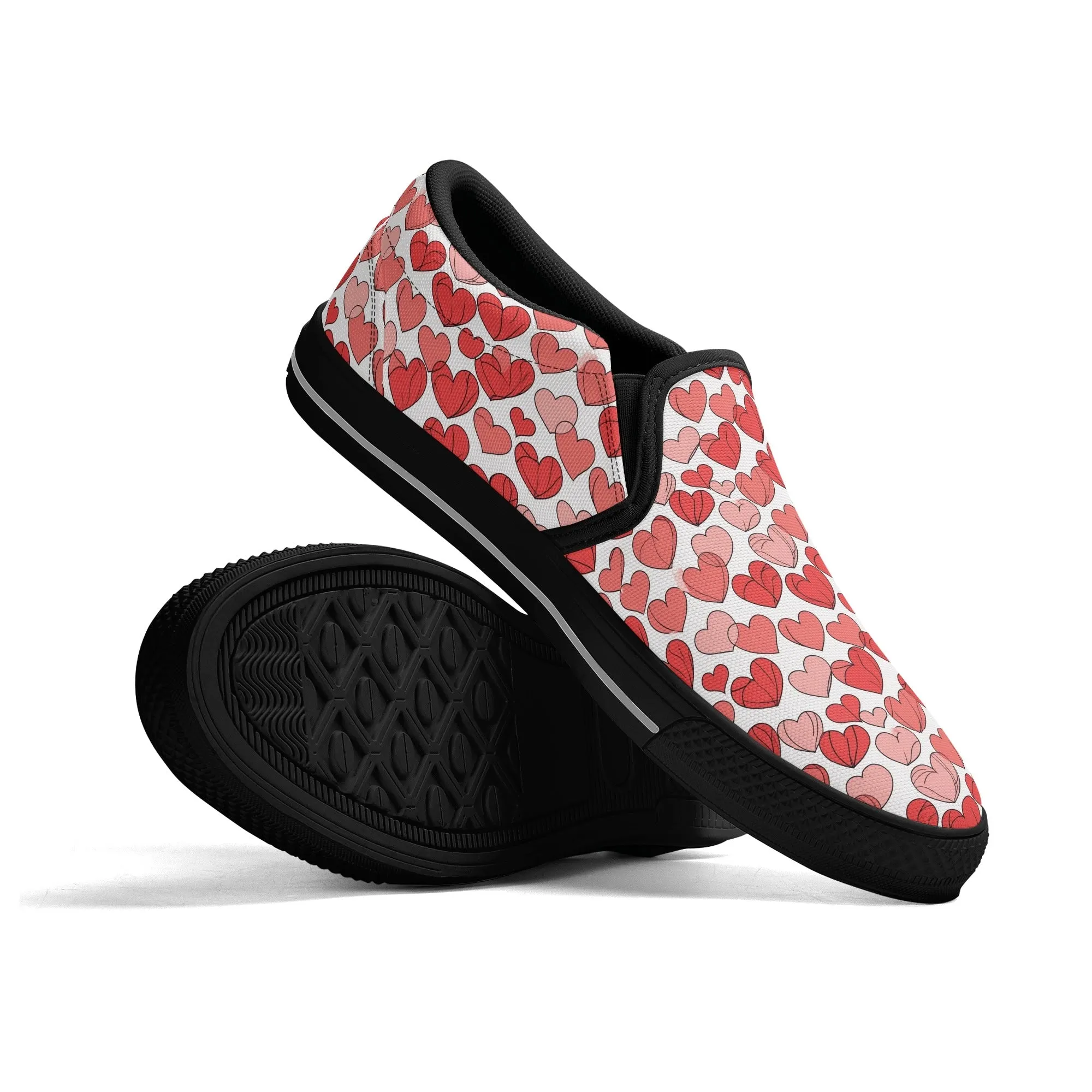 Womens Little Hearts Rubber Slip On Shoes