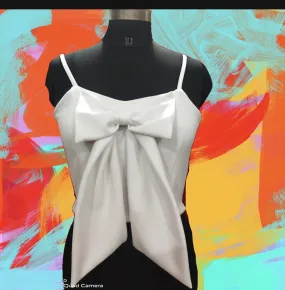 Women's White Bow Top