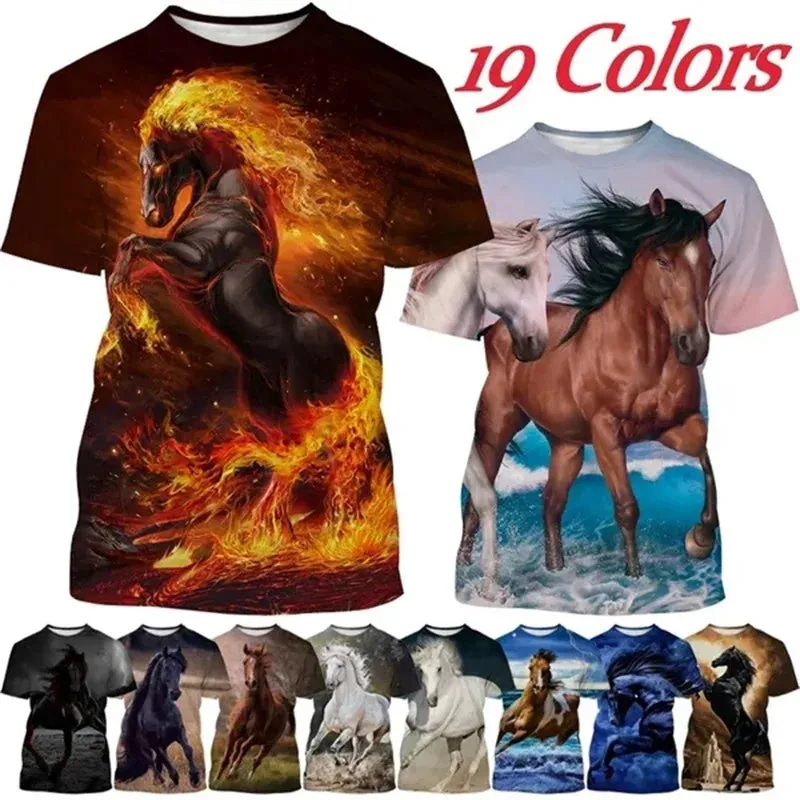 Xl-4xl Animal Print Graphic T Shirts For Men Women Casual Personality Streetwear.