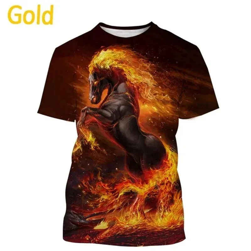 Xl-4xl Animal Print Graphic T Shirts For Men Women Casual Personality Streetwear.