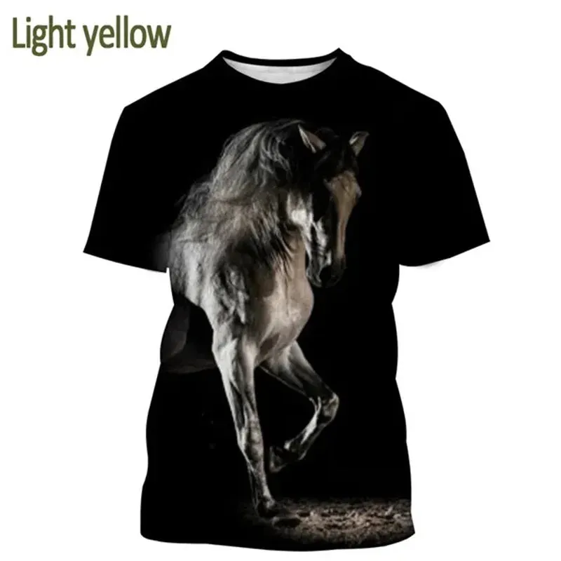 Xl-4xl Animal Print Graphic T Shirts For Men Women Casual Personality Streetwear.