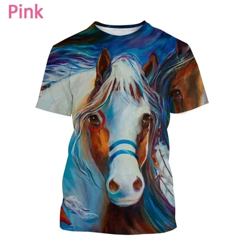 Xl-4xl Animal Print Graphic T Shirts For Men Women Casual Personality Streetwear.