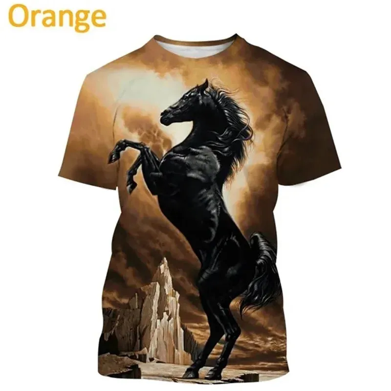 Xl-4xl Animal Print Graphic T Shirts For Men Women Casual Personality Streetwear.