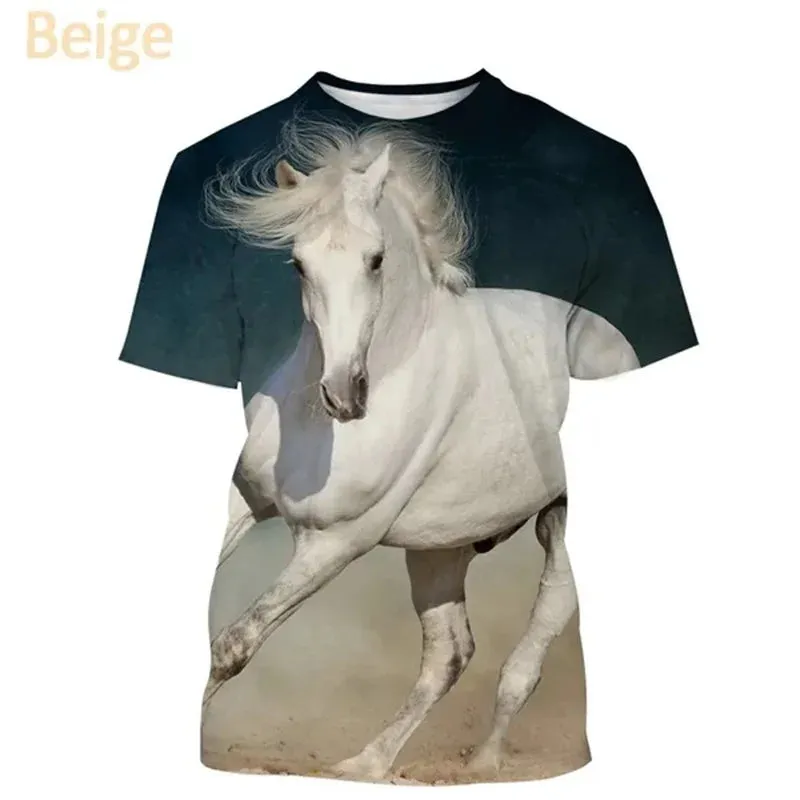 Xl-4xl Animal Print Graphic T Shirts For Men Women Casual Personality Streetwear.