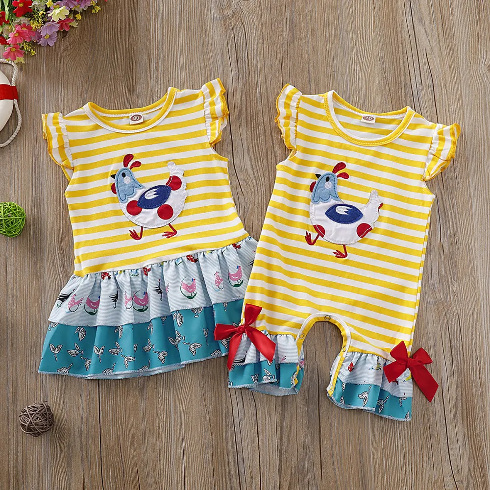 Yellow Chicken Romper or Dress