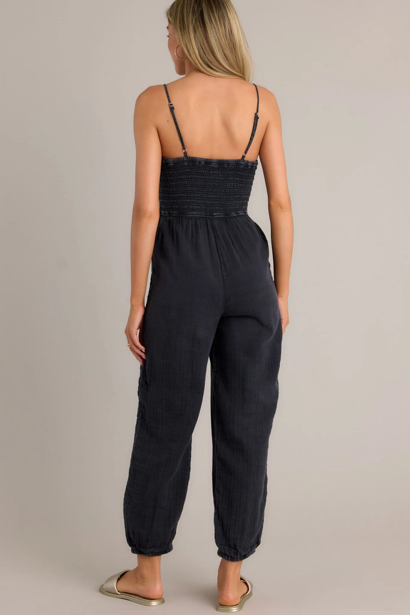 Z Supply Santos Black Gauze Jumpsuit