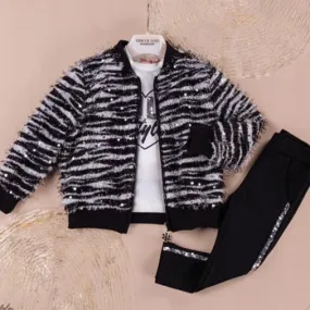 Zebra Fashion Girls Casual Set